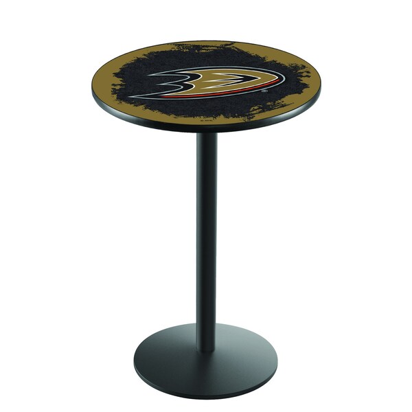 42" Blk Wrinkle Anaheim Ducks Pub Table